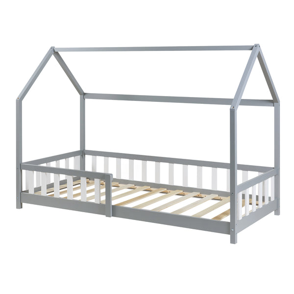 Kinderbed Hesel huisbed met uitvalbeveiliging [en.casa]