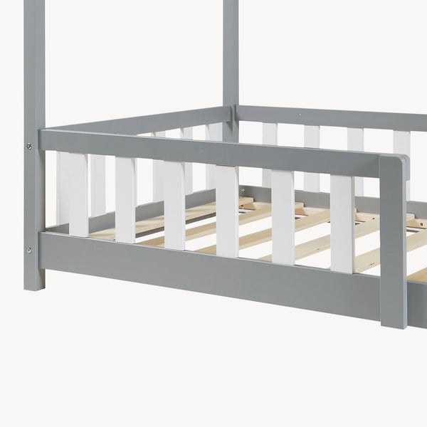 Kinderbed Hesel huisbed met uitvalbeveiliging [en.casa]