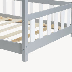 Kinderbed Hesel huisbed met uitvalbeveiliging [en.casa]