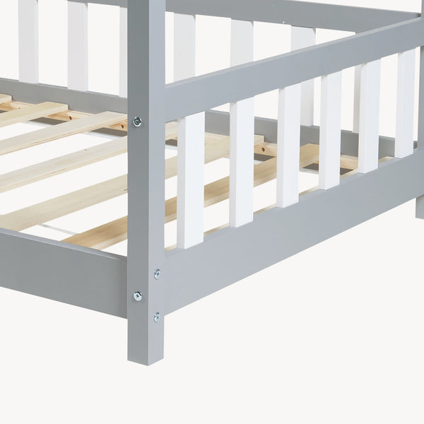 Kinderbed Hesel huisbed met uitvalbeveiliging [en.casa]