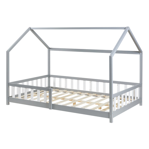 Kinderbed Hesel huisbed met uitvalbeveiliging [en.casa]