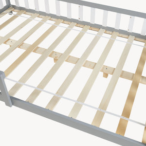 Kinderbed Hesel huisbed met uitvalbeveiliging [en.casa]