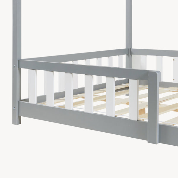 Kinderbed Hesel huisbed met uitvalbeveiliging [en.casa]