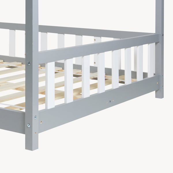 Kinderbed Hesel huisbed met uitvalbeveiliging [en.casa]