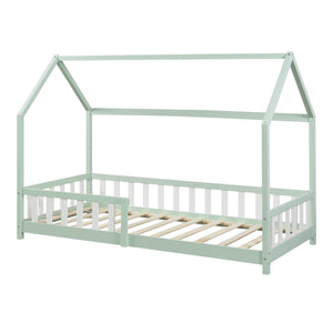 Kinderbed Hesel huisbed met uitvalbeveiliging [en.casa]