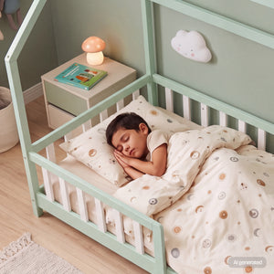 Kinderbed Hesel huisbed met uitvalbeveiliging [en.casa]