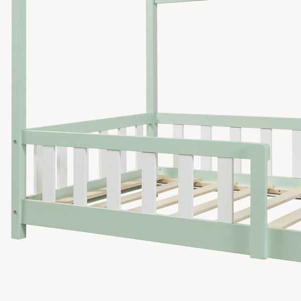 Kinderbed Hesel huisbed met uitvalbeveiliging [en.casa]