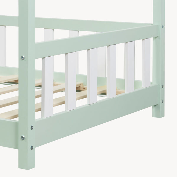 Kinderbed Hesel huisbed met uitvalbeveiliging [en.casa]