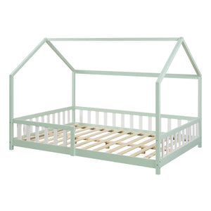 Kinderbed Hesel huisbed met uitvalbeveiliging [en.casa]