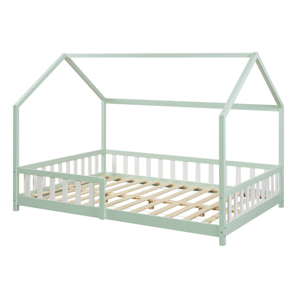 Kinderbed Hesel huisbed met uitvalbeveiliging [en.casa]