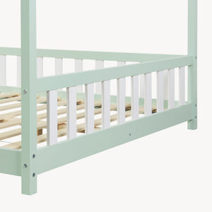 Kinderbed Hesel huisbed met uitvalbeveiliging [en.casa]