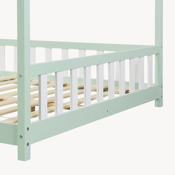 Kinderbed Hesel huisbed met uitvalbeveiliging [en.casa]