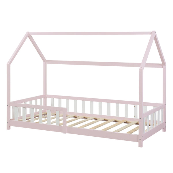 Kinderbed Hesel huisbed met uitvalbeveiliging [en.casa]
