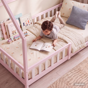 Kinderbed Hesel huisbed met uitvalbeveiliging [en.casa]