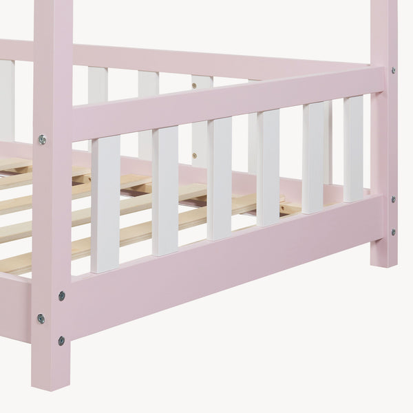 Kinderbed Hesel huisbed met uitvalbeveiliging [en.casa]
