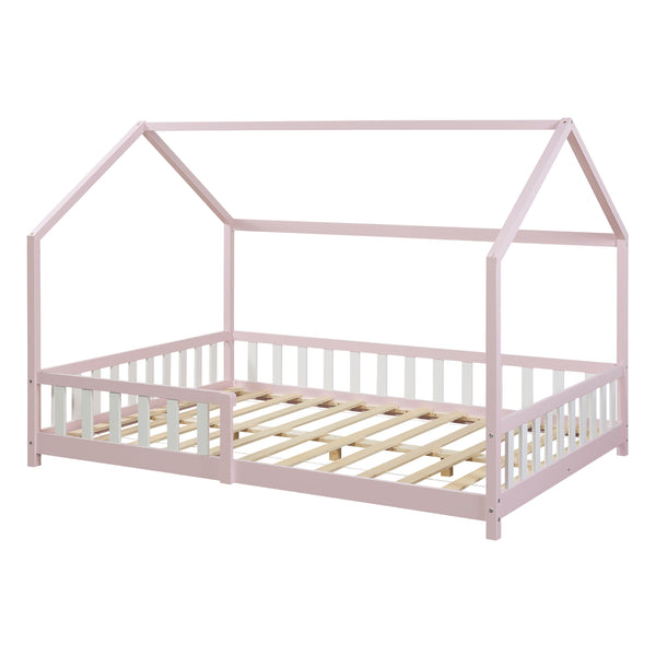 Kinderbed Hesel huisbed met uitvalbeveiliging [en.casa]