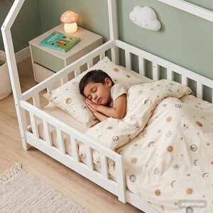 Kinderbed Hesel huisbed met uitvalbeveiliging [en.casa]