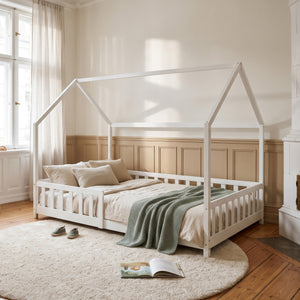 Kinderbed Hesel huisbed met uitvalbeveiliging [en.casa]