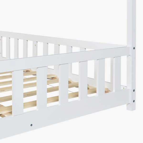 Kinderbed Hesel huisbed met uitvalbeveiliging [en.casa]