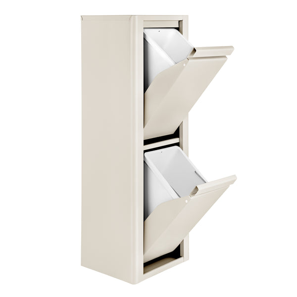 Poubelle de tri Vavall avec 2 compartiments 100 x 33 x 30 cm [en.casa]