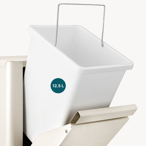 Poubelle de tri Vavall avec 2 compartiments 100 x 33 x 30 cm [en.casa]