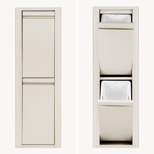 Poubelle de tri Vavall avec 2 compartiments 100 x 33 x 30 cm [en.casa]