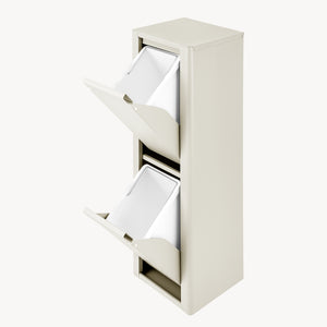 Poubelle de tri Vavall avec 2 compartiments 100 x 33 x 30 cm [en.casa]