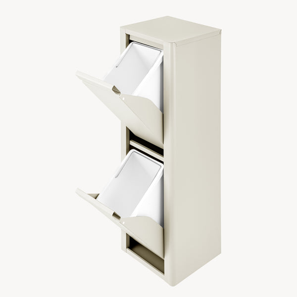 Poubelle de tri Vavall avec 2 compartiments 100 x 33 x 30 cm [en.casa]