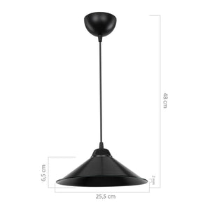 Suspension Hereford en plastique hauteur 48 cm E27 [lux.pro]