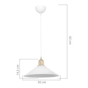 Suspension Hinckley en plastique hauteur 62 cm E27 [lux.pro]