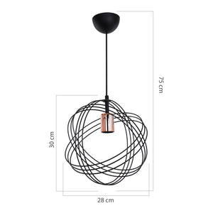 Suspension Hove en métal 75 cm E27 [lux.pro]