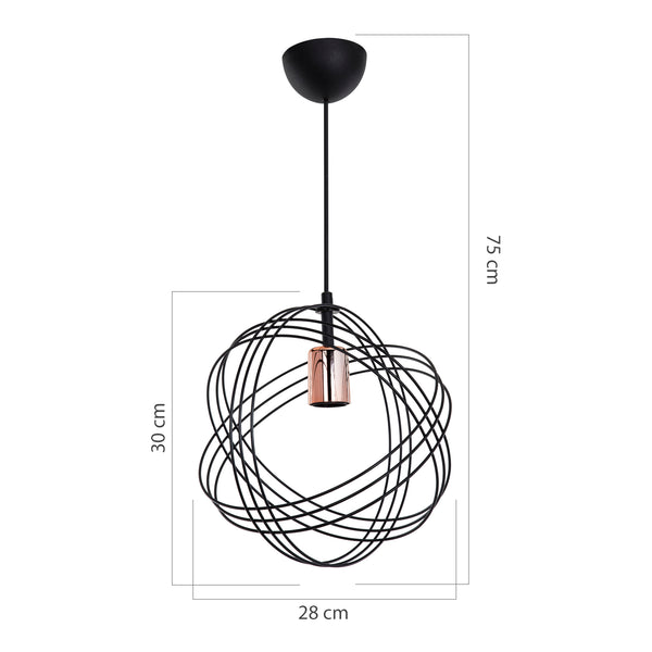 Suspension Hove en métal 75 cm E27 [lux.pro]