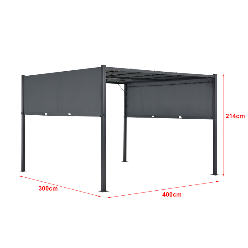 Maatschets Pergola Fortaleza tuinpaviljoen met LED verlichting - 4 varianten