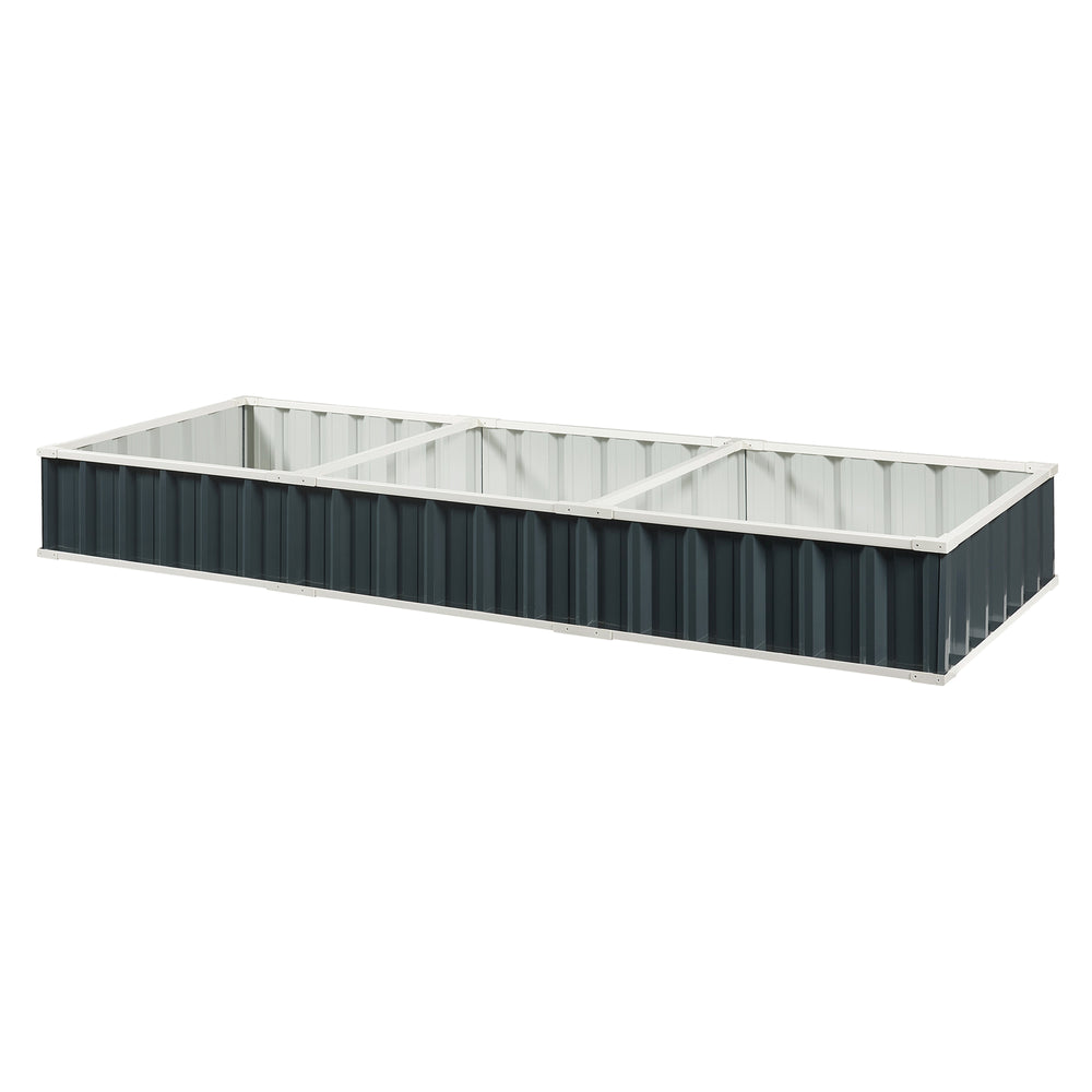 Moestuinbak Albrandswaard met 1 paar handschoenen 258x90x30 cm antracietgrijs [en.casa]
