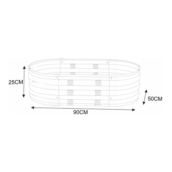 Jardinière surélevée Alfedena acier galvanisé anthracite casa.pro
