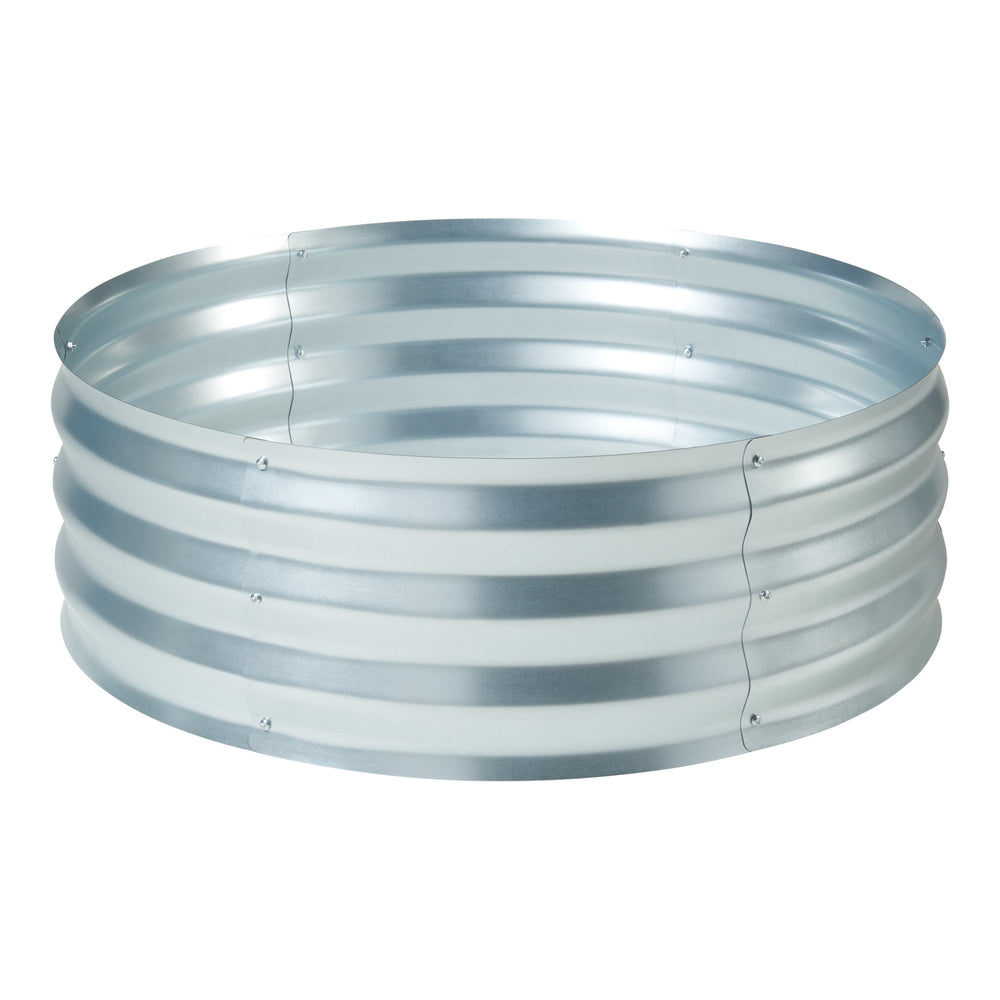 Jardinière surélevée Andrano acier galvanisé argent casa.pro