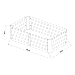 Plantenbak Celano verhoogde moestuinbak verzinkt staal zilverkleurig [en.casa]
