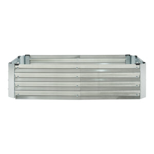 Plantenbak Celano verhoogde moestuinbak verzinkt staal zilverkleurig [en.casa]