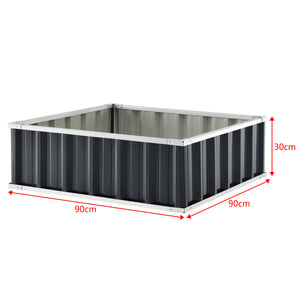 Jardinière Zevenaar acier anthracite [en.casa]