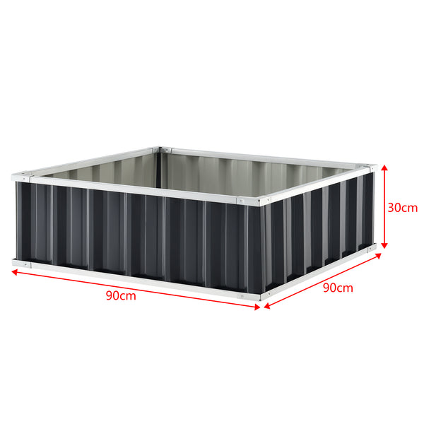 Jardinière Zevenaar acier anthracite [en.casa]