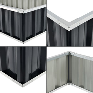 Jardinière Zevenaar acier anthracite [en.casa]