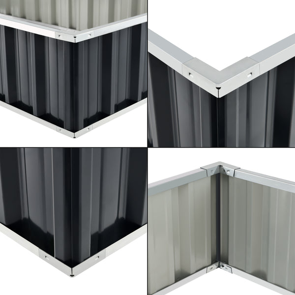 Jardinière Zevenaar acier anthracite [en.casa]