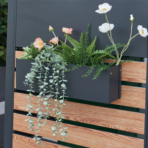 Jardinière Achtkarspelen 50x12x15cm anthracite [en.casa] - premiumXL