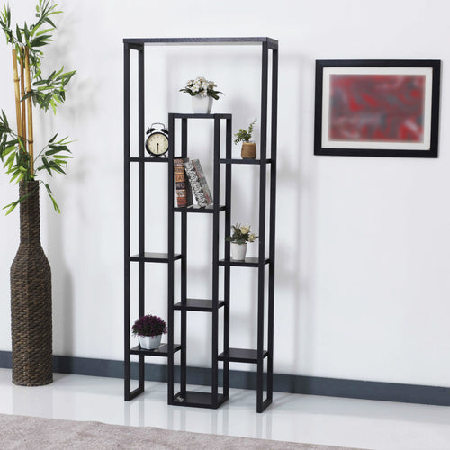 Pflanzregal Blaavandshuk 150 x 60 x 19 cm Zwart / Marmer - Optiek [en.casa] - premiumXL