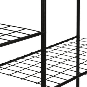 [en.casa] Plantenstandaard Alkmaar met planken zwart - 3 varianten