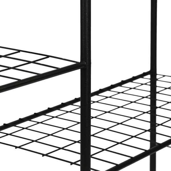[en.casa] Plantenstandaard Alkmaar met planken zwart - 3 varianten