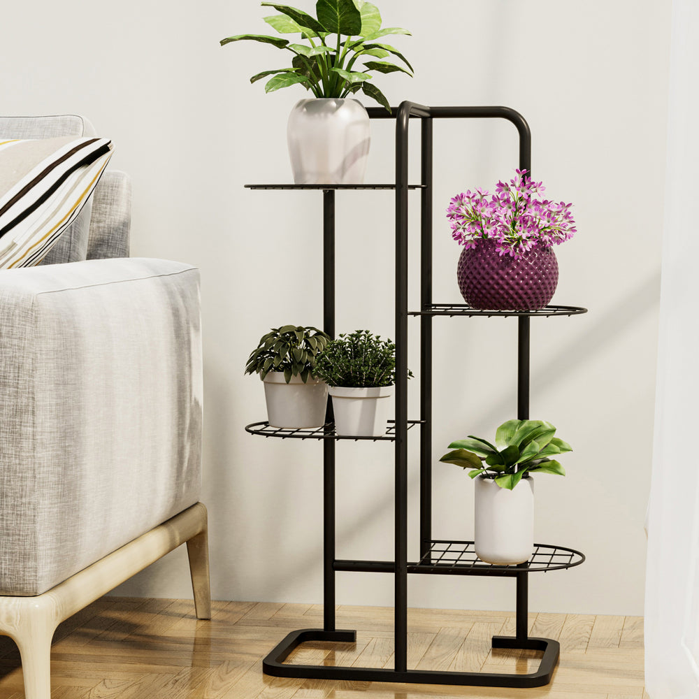 Bloemenstandaard Pedersöre 83x52x25cm Zwart [en.casa] - premiumXL