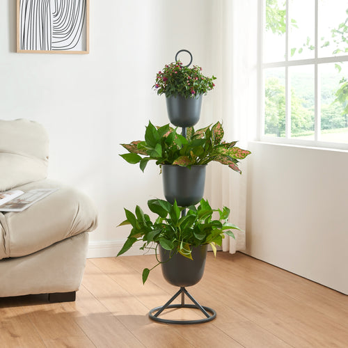 Blumenständer Alphen met bloempotten metaal [en.casa] - premiumXL