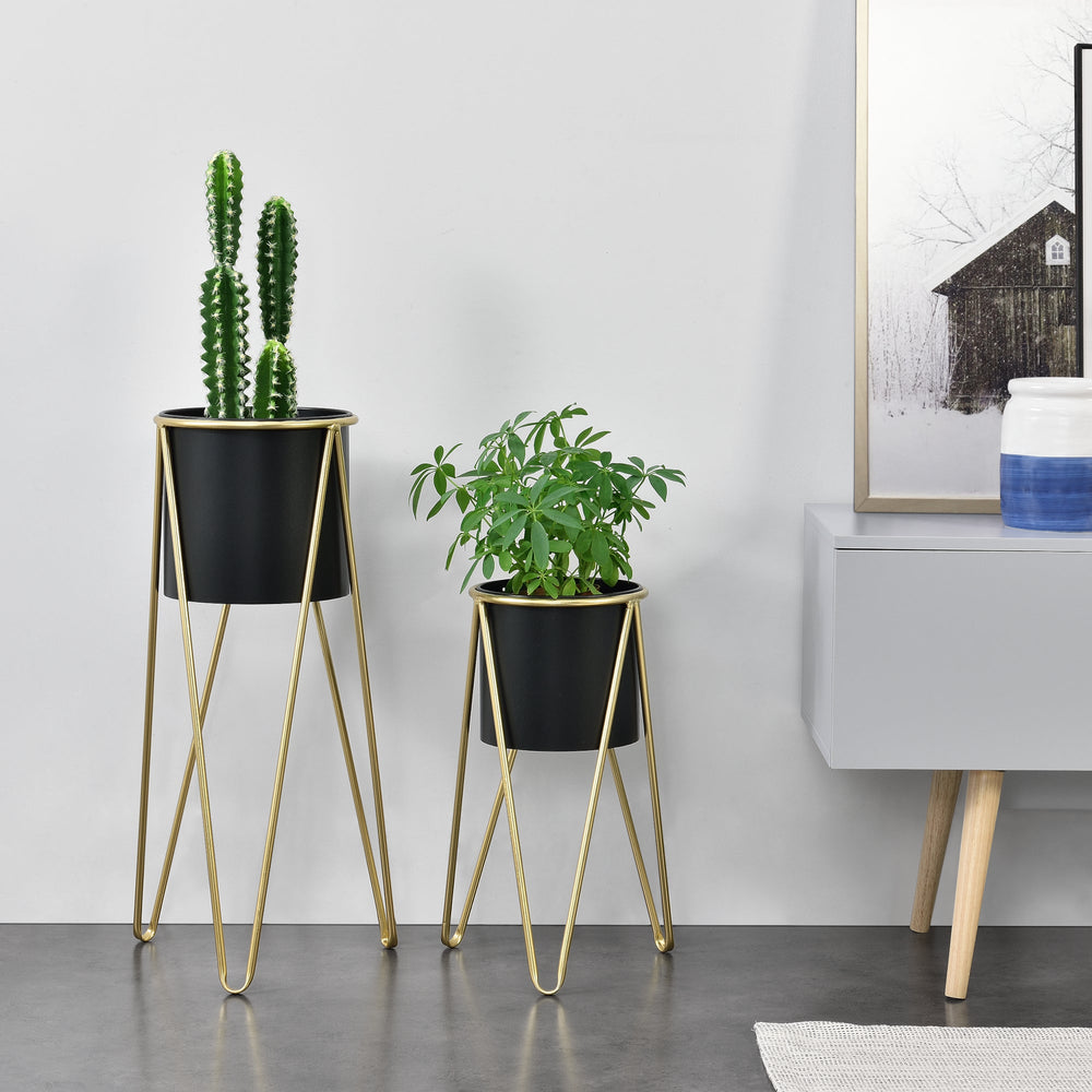 Blumenständer Hedera 2 - tlg. met bloempot in verschillende kleuren en.casa - premiumXL