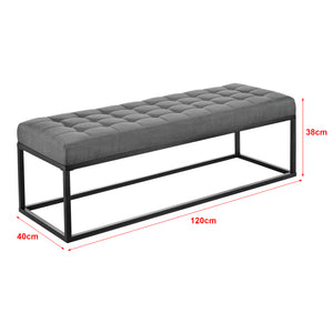 [pro.tec] Halbank bankje stof 120x40x38 cm - 2 varianten